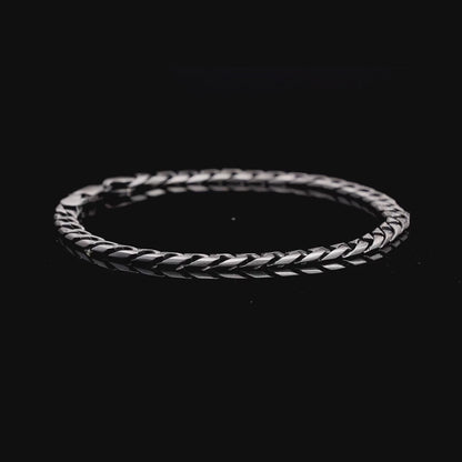 Flat Rope Silver Bracelet