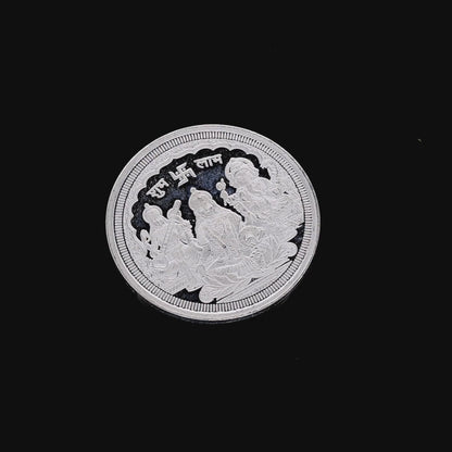 Laxmi Ganesh Saraswati Pure Silver Coin