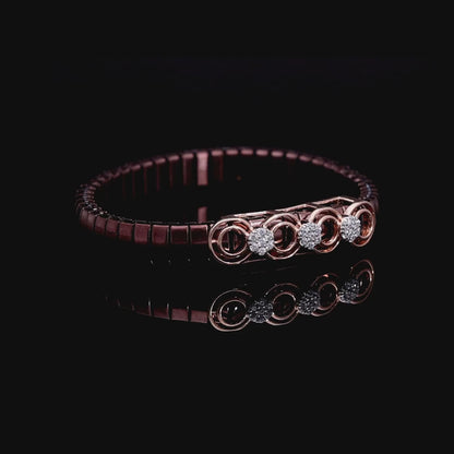 Floral Mesh Contemporary Bracelet