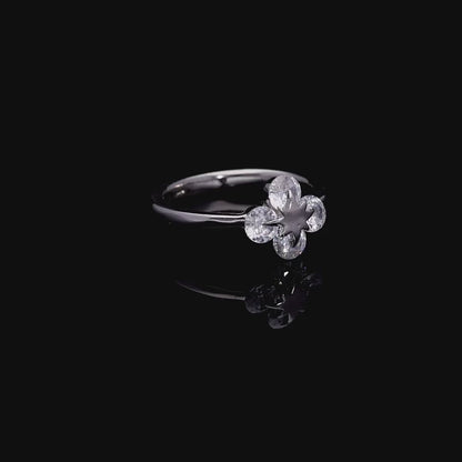 Floral Spark Cluster Ring